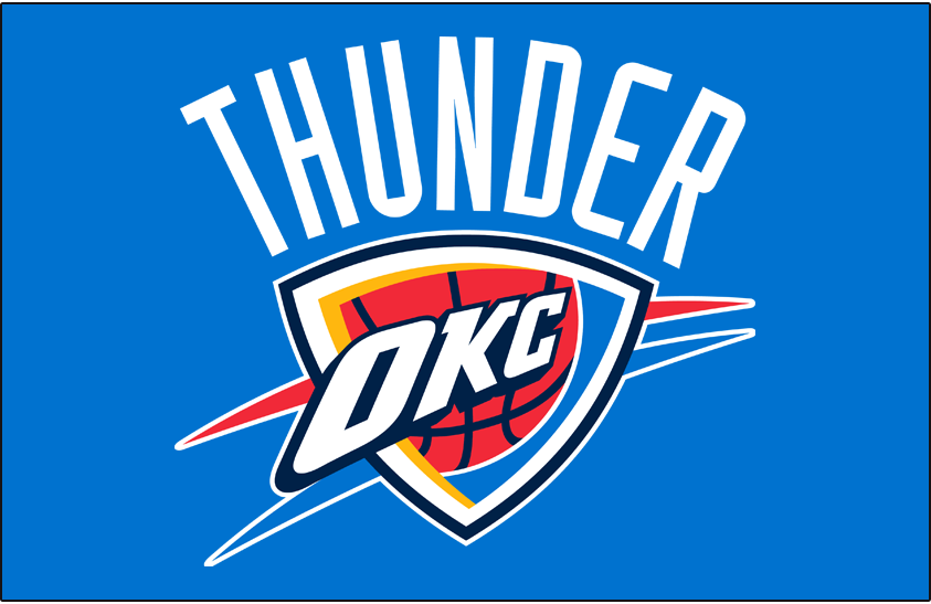 Oklahoma City Thunder 2008-Pres Primary Dark Logo v2 DIY iron on transfer (heat transfer)